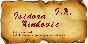 Isidora Minković vizit kartica